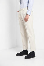 Don Johnson 2 Pinces pantalone chino uomo in bull carrot fit