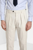 Don Johnson 2 Pinces pantalone chino uomo in bull carrot fit