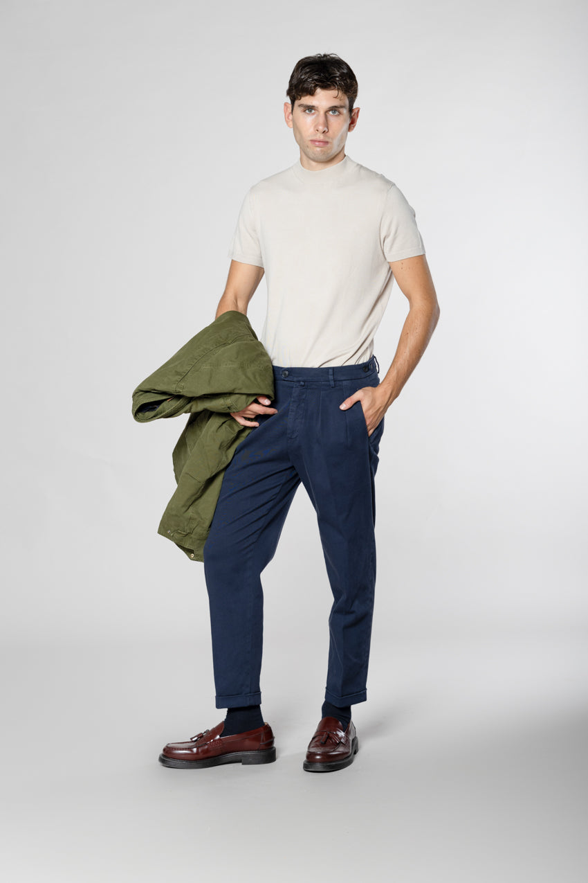 Don Johnson 2 Pinces pantalon chino homme en bull carrot fit