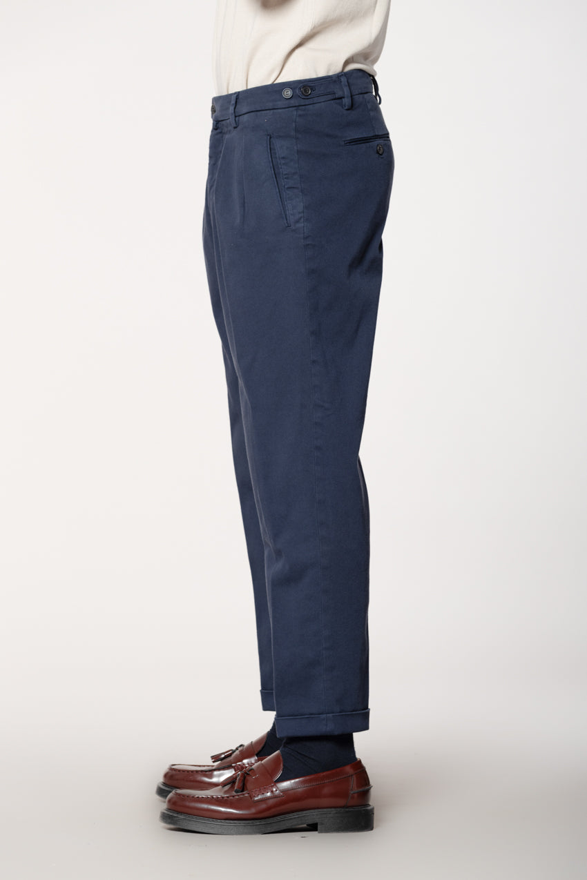 Don Johnson 2 Pinces pantalon chino homme en bull carrot fit