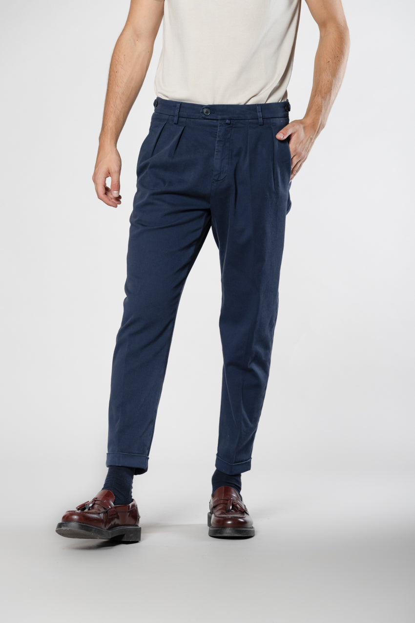 Don Johnson 2 Pinces pantalon chino homme en bull carrot fit
