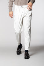 Don Johnson 2 Pinces pantalon chino homme en bull carrot fit