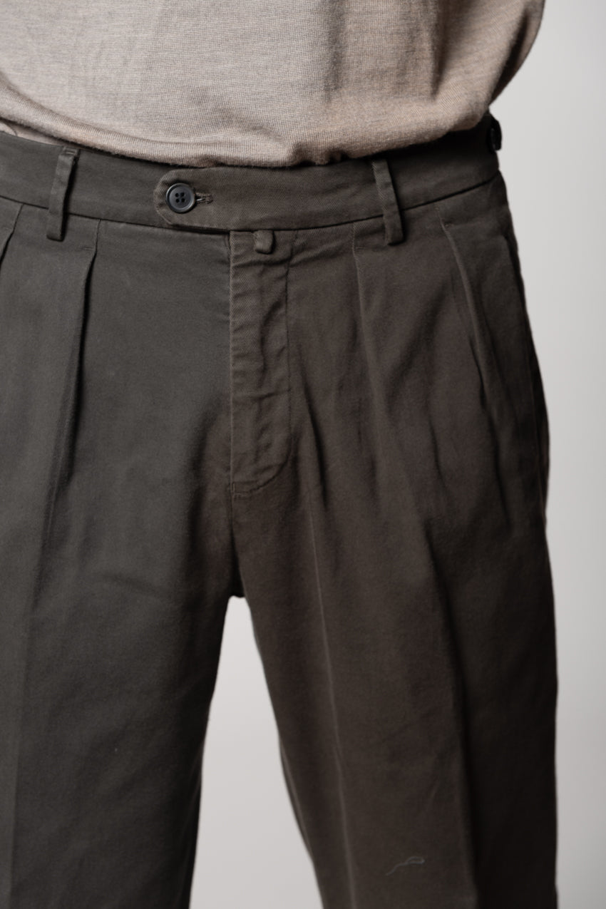 Don Johnson 2 Pinces pantalon chino homme en bull carrot fit