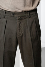 Don Johnson 2 Pinces pantalone chino uomo in bull carrot fit