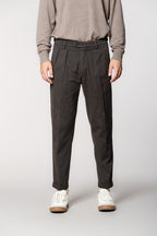 Don Johnson 2 Pinces pantalon chino homme en bull carrot fit