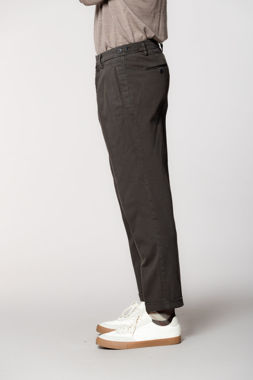 Don Johnson 2 Pinces pantalon chino homme en bull carrot fit