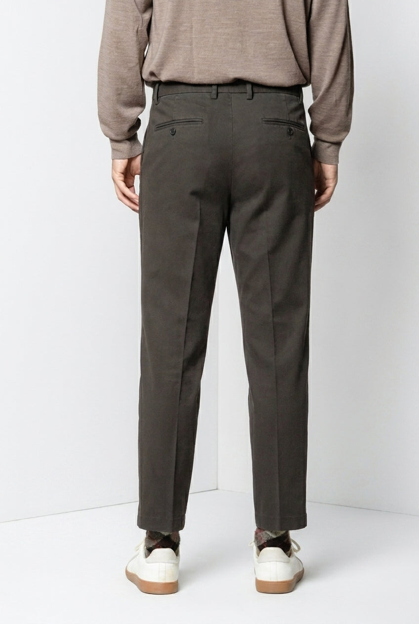 Don Johnson 2 Pinces pantalone chino uomo in bull carrot fit