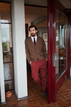 Don Johnson 2 Pinces pantalon chino homme en bull carrot fit