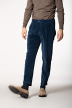 Don Johnson 2 Pinces pantalon chino homme en velours 500 raies carrot fit