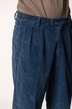 Don Johnson 2 Pinces pantalon chino homme en velours 500 raies carrot fit