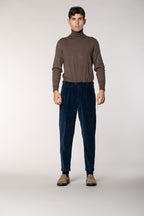 Don Johnson 2 Pinces pantalon chino homme en velours 500 raies carrot fit