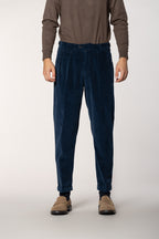 Don Johnson 2 Pinces pantalon chino homme en velours 500 raies carrot fit