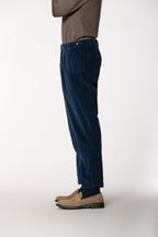 Don Johnson 2 Pinces pantalon chino homme en velours 500 raies carrot fit
