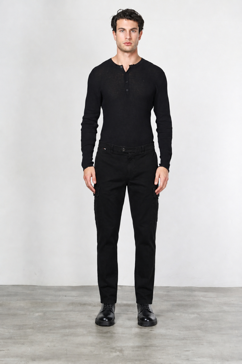 Chile Herren-Cargohose aus Gabardine mit carrot fit