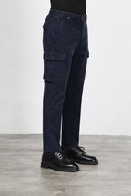 Chile pantalone cargo uomo in gabardina carrot fit