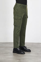 Chile pantalon cargo homme en gabardine carrot fit