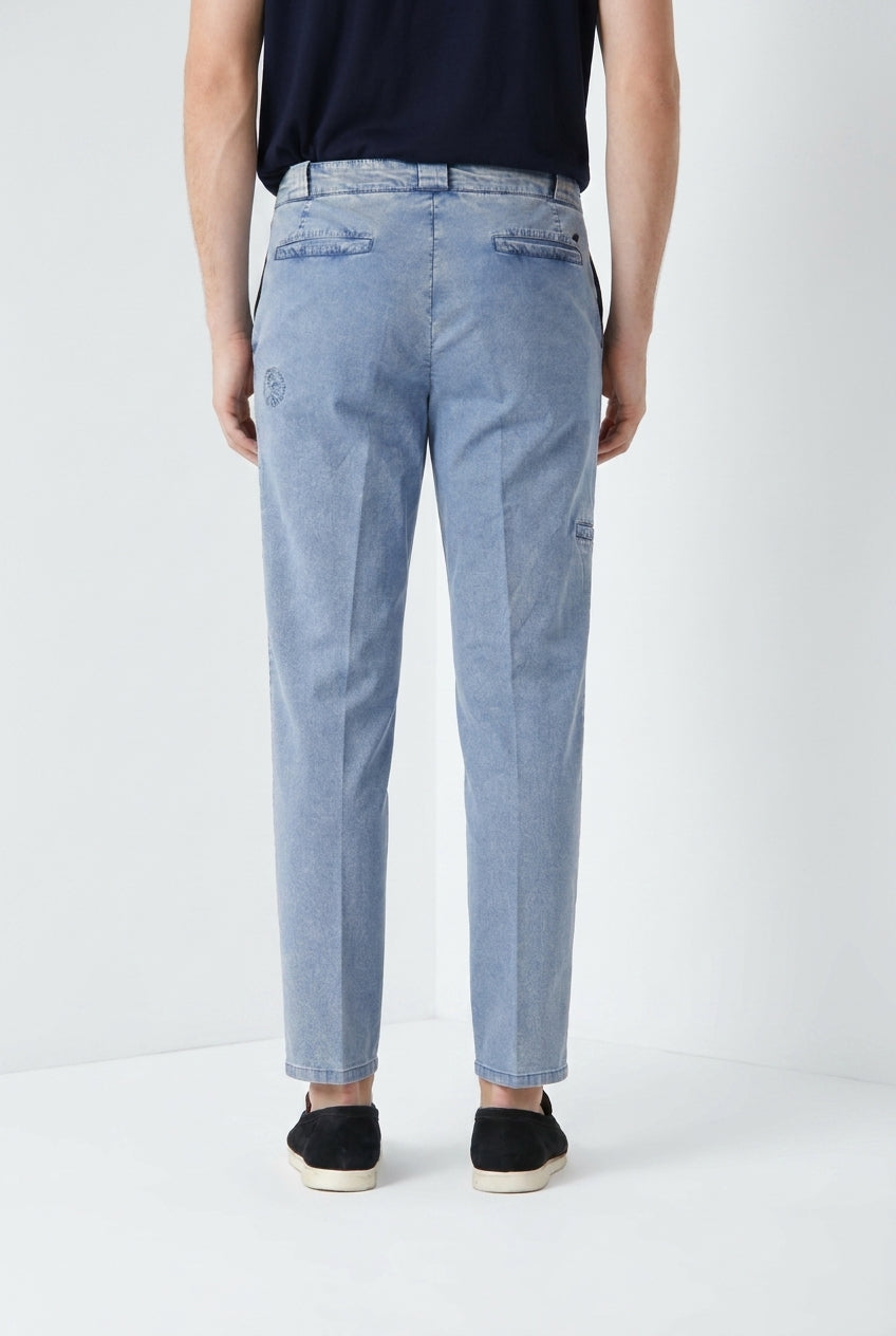 Madison M74 men's chino pants in lightweight stretch twill carrot fit