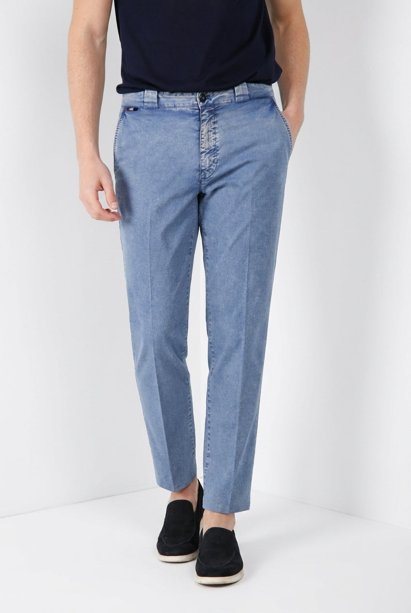 Madison M74 men's chino pants in lightweight stretch twill carrot fit
