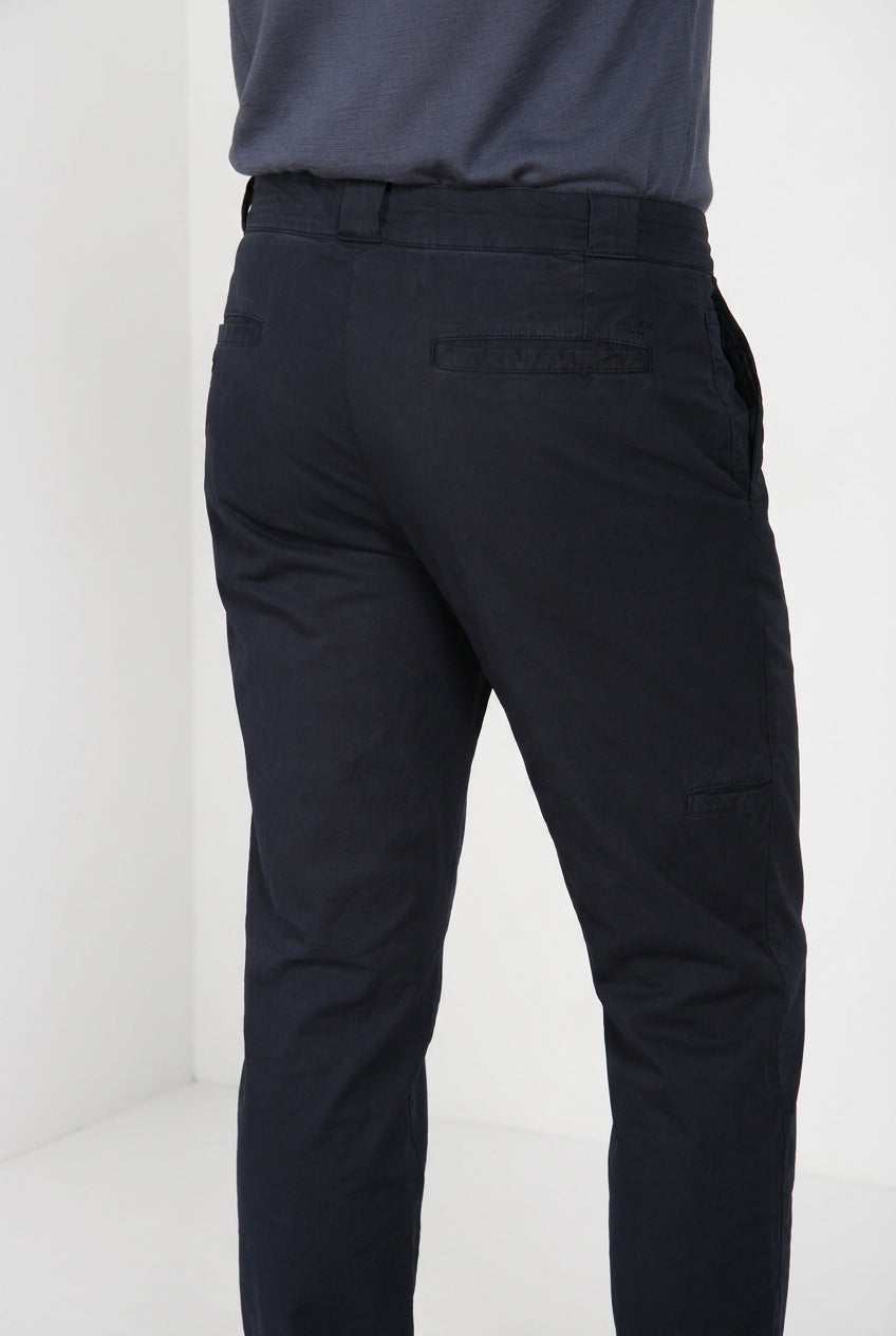Madison M74 pantalone chino uomo in twill leggero stretch carrot fit