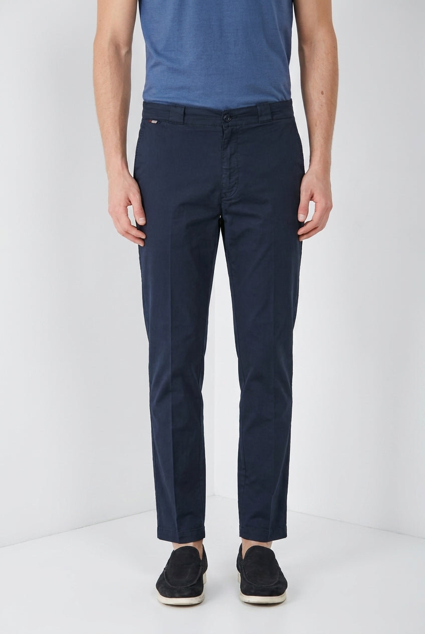 Madison M74 men's chino pants in lightweight stretch twill carrot fit