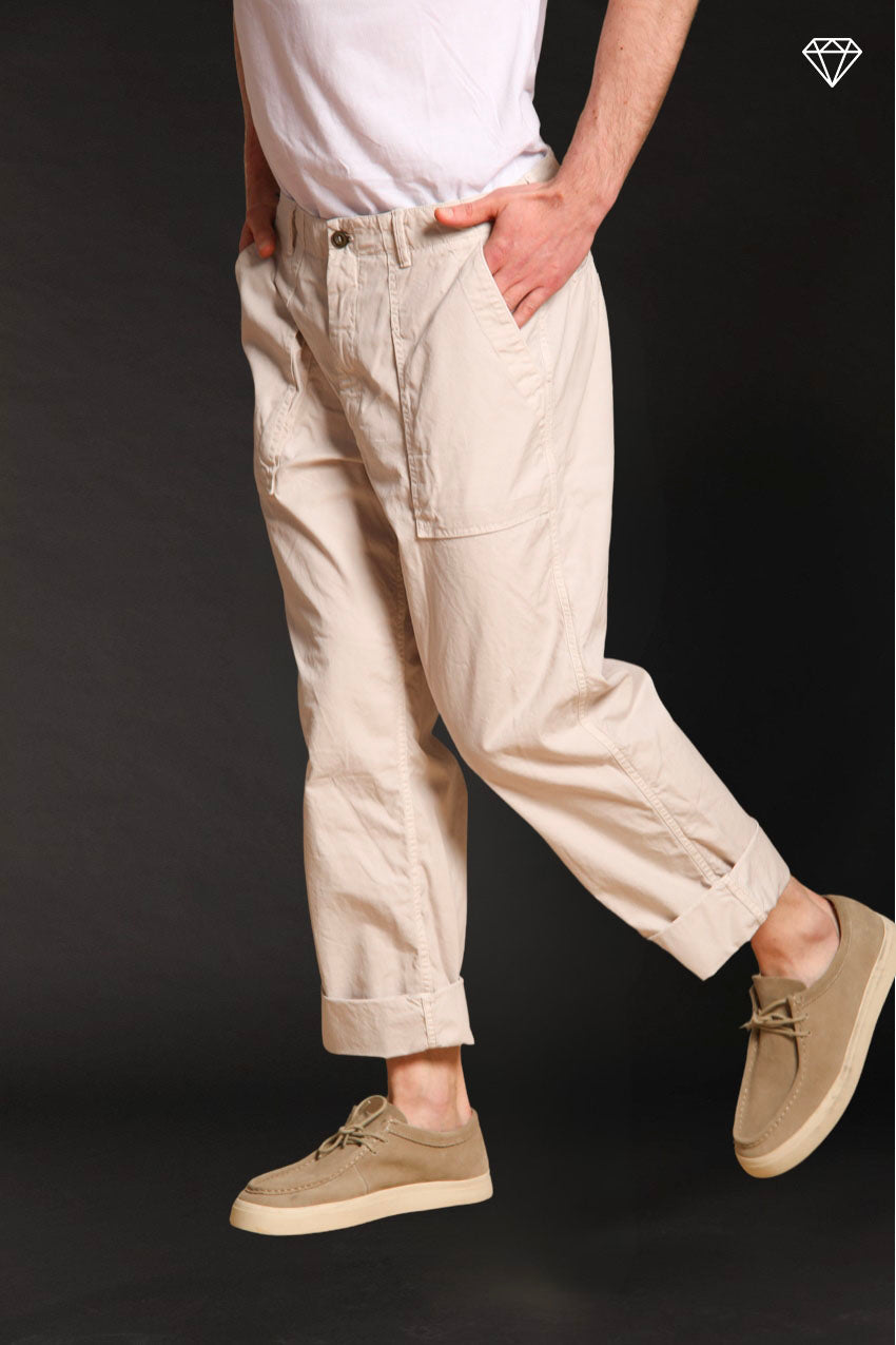 San Luis M74 men's cargo pants in Oxford canvas logo edition relaxed fit ①