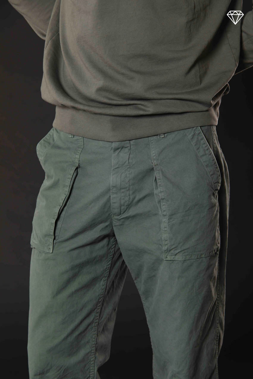 San Luis M74 men's cargo pants in Oxford canvas logo edition relaxed fit ①