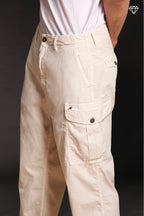 San Juan M74 men's cargo pants in Oxford canvas logo edition relaxed fit ①
