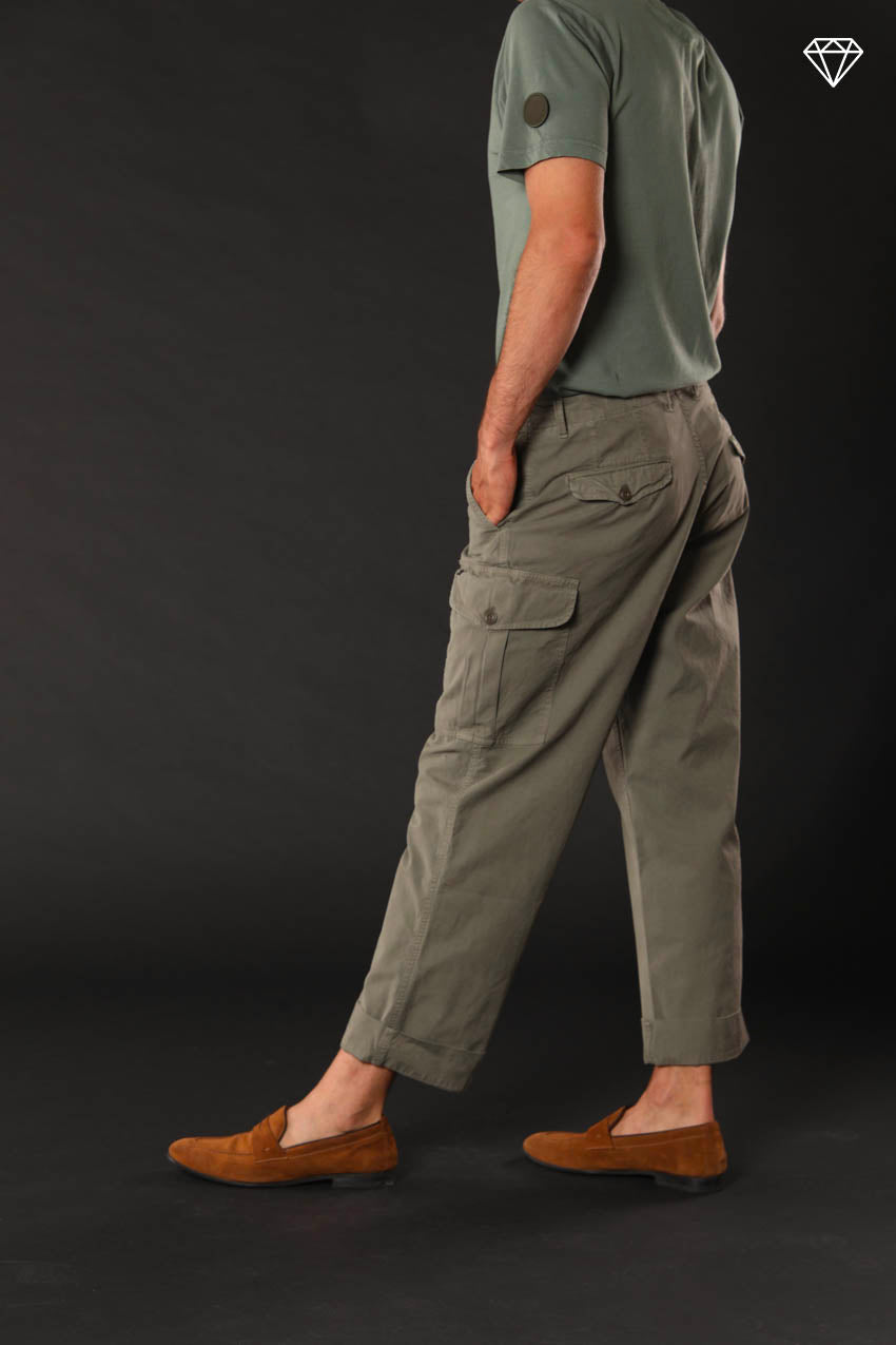 San Juan M74 pantalone cargo uomo in canvas oxford relaxed fit ①