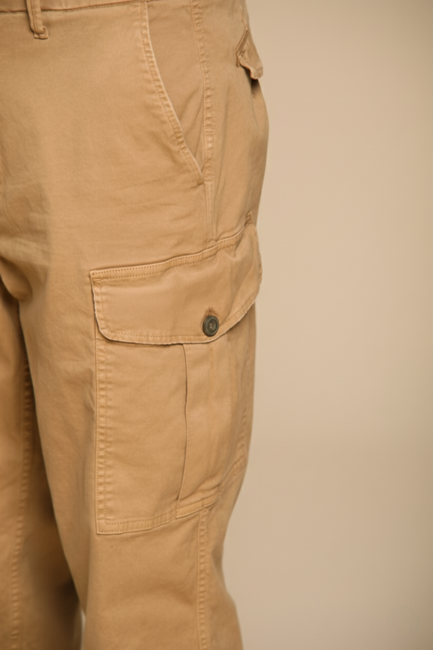 San Juan M74 pantalone cargo uomo in gabardina relaxed fit