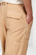 Cuba Work M74 pantalón cargo hombre en algodón flameado relaxed fit ①