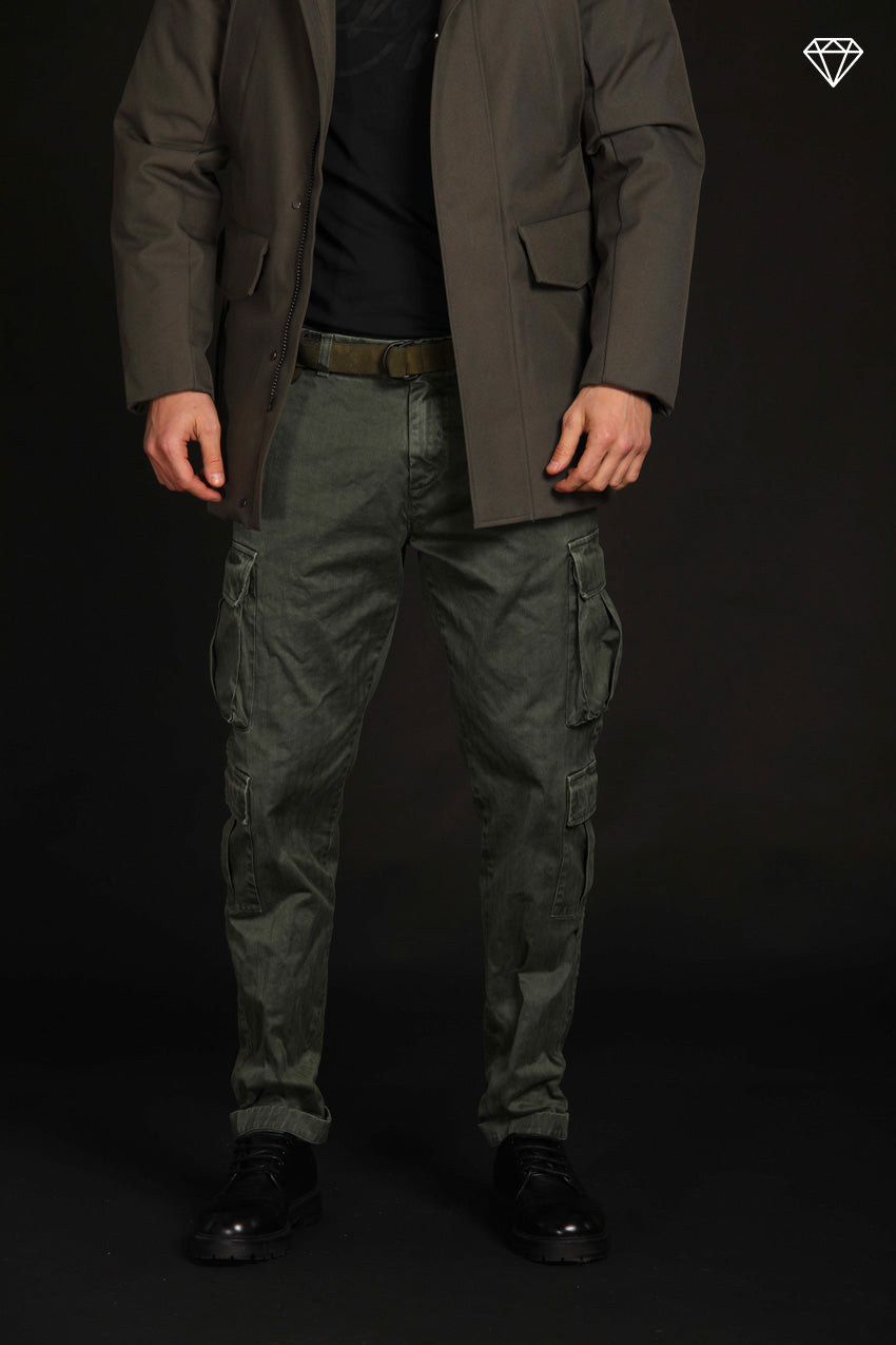 Bahamas pantalon cargo homme en coton avec logo resca à micro-motifs Limited Edition coupe relaxed ①.