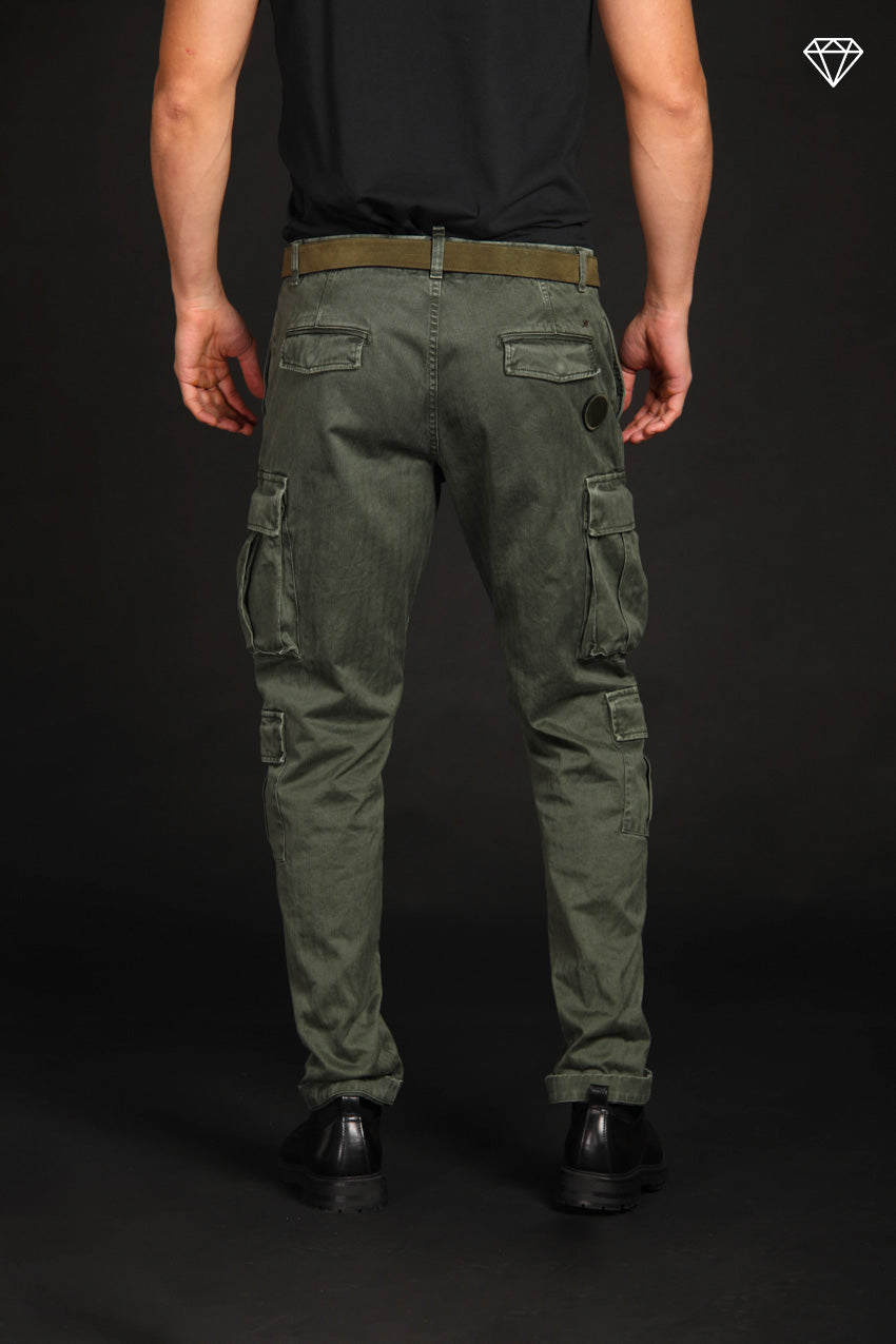 Bahamas pantalon cargo homme en coton avec logo resca à micro-motifs Limited Edition coupe relaxed ①.