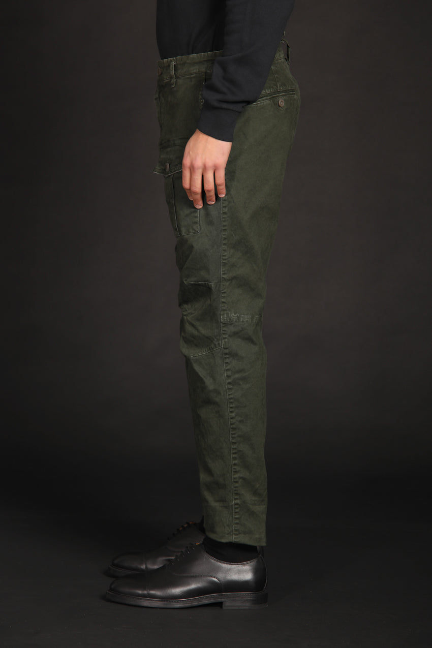 immagine 6 di pantalone cargo uomo modello George Coolpocket in verde carrot fit di Mason's