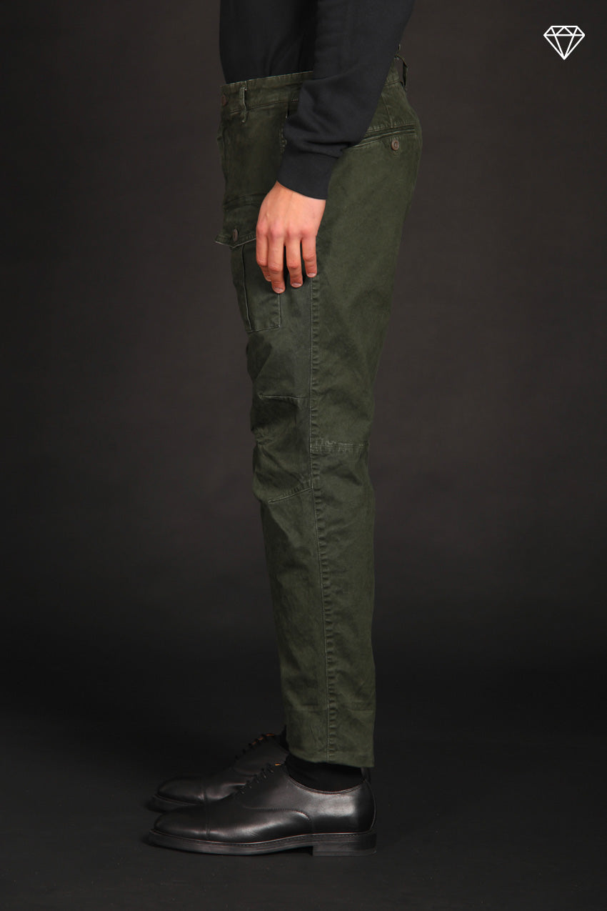 George Coolpocket men's cargo pants in gabardine Logo Limited Edition carrot fit  ①