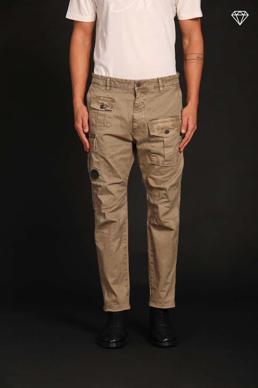 George Coolpocket men's gabardine cargo pants Logo Limited Edition carrot fit ①