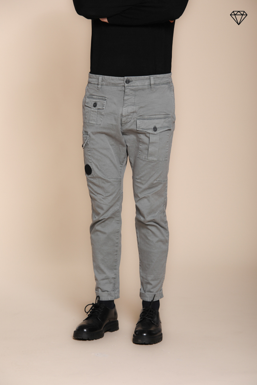 George Coolpocket pantalon cargo homme en gabardine logo edition carrot fit ①