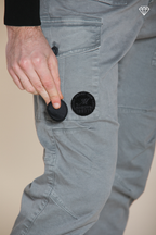 George Coolpocket pantalon cargo homme en gabardine logo edition carrot fit ①