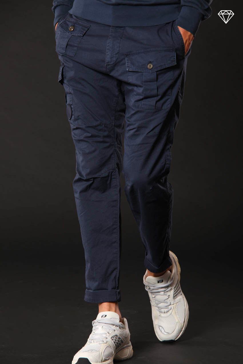 George Coolpocket men's cargo pants in lightweight pima cotton logo edition carrot fit ①