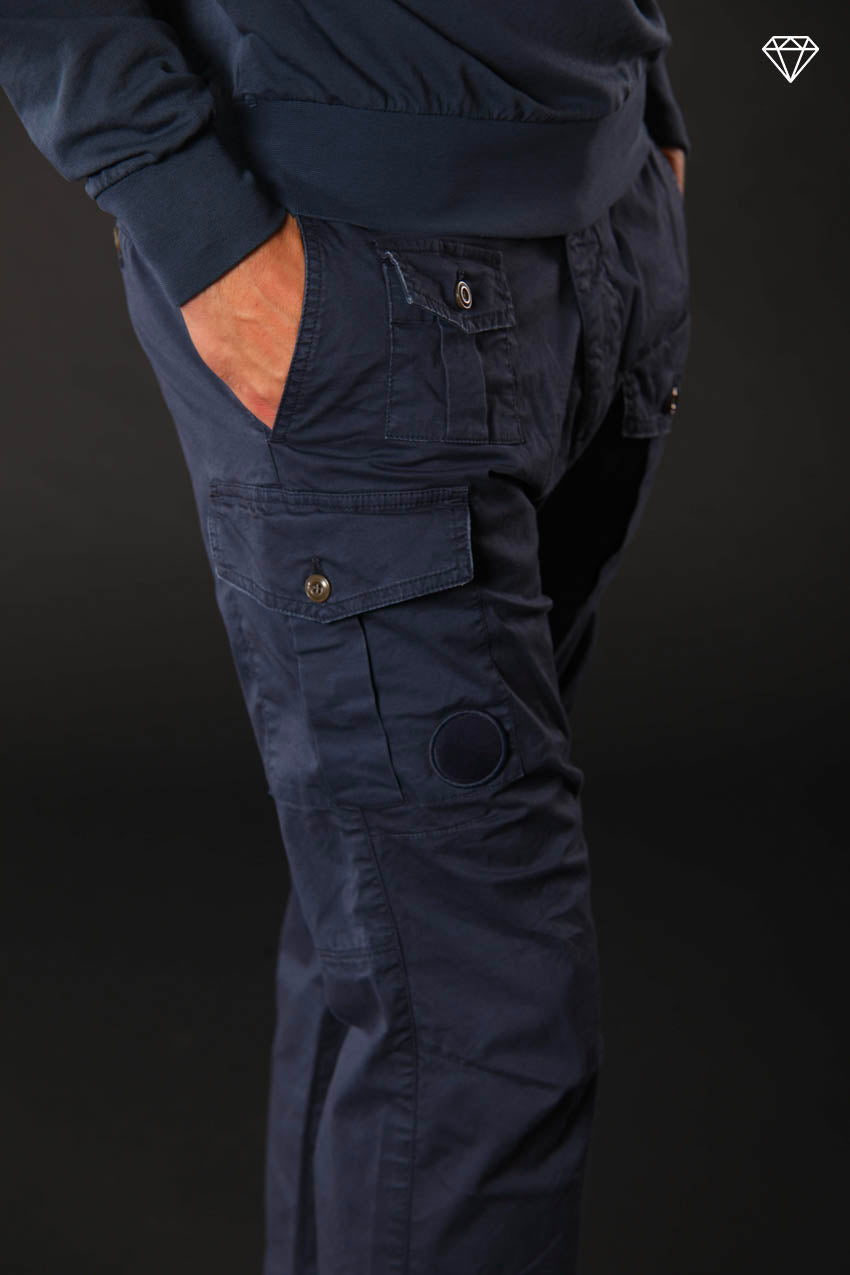 George Coolpocket men's cargo pants in lightweight pima cotton logo edition carrot fit ①