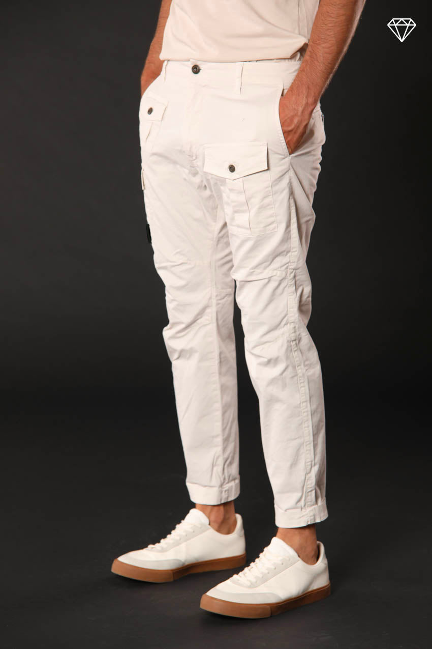 George Coolpocket men's cargo pants in lightweight pima cotton logo edition carrot fit ①