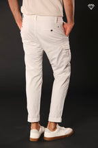 George Coolpocket men's cargo pants in lightweight pima cotton logo edition carrot fit ①