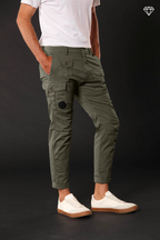 George Coolpocket pantalone cargo uomo in cotone pima leggero logo edition carrot fit ①