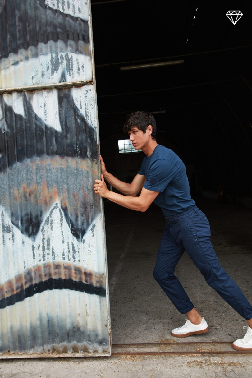 George Coolpocket men's cargo pants in lightweight pima cotton logo edition carrot fit ①