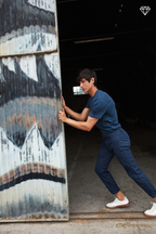 George Coolpocket men's cargo pants in lightweight pima cotton logo edition carrot fit ①