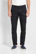 George Coolpocket men's cargo pants in lightweight stretch twill Logo Edition carrot fit ①