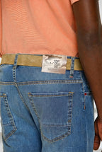 Harris pantalón 5 bolsillos hombre en denim estampado camuflaje slim fit