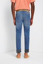 Harris pantalón 5 bolsillos hombre en denim estampado camuflaje slim fit