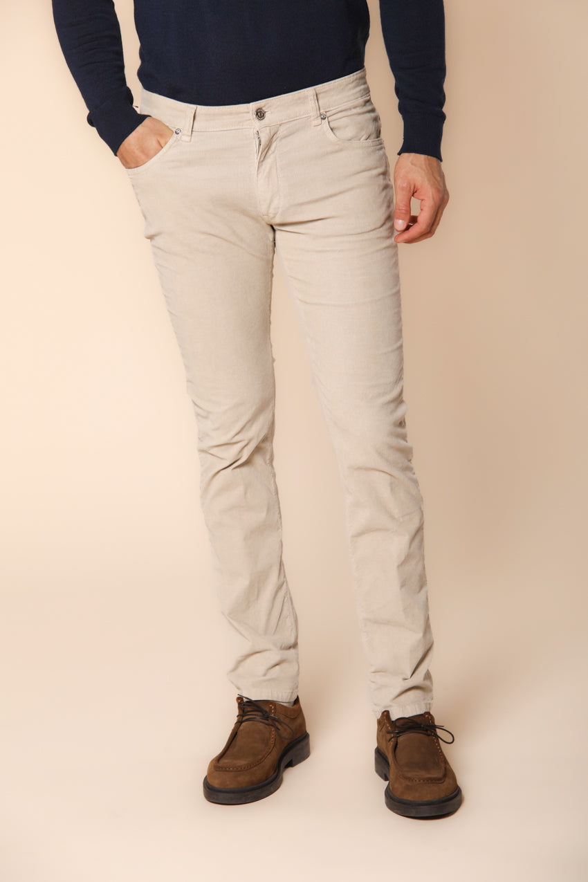 Harris pantalon 5 poches homme en velours 1000 rayures coupe slim