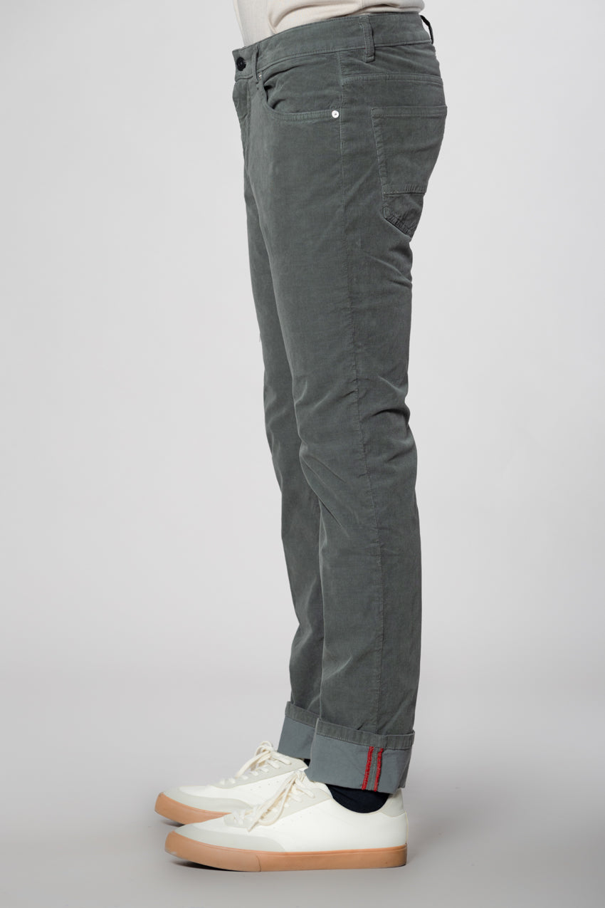 Harris pantalone 5 tasche uomo in velluto 1000 righe slim fit