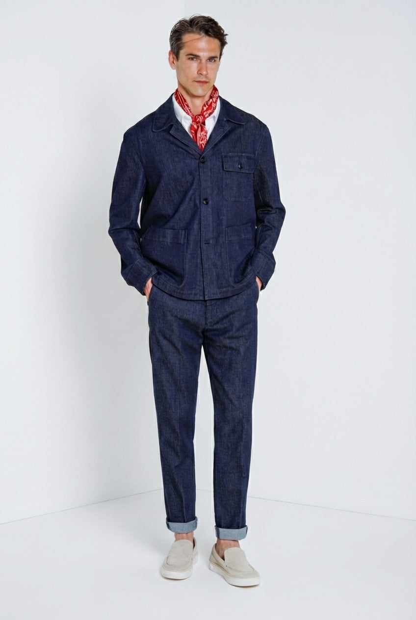 Work men's overshirt jacket in denim